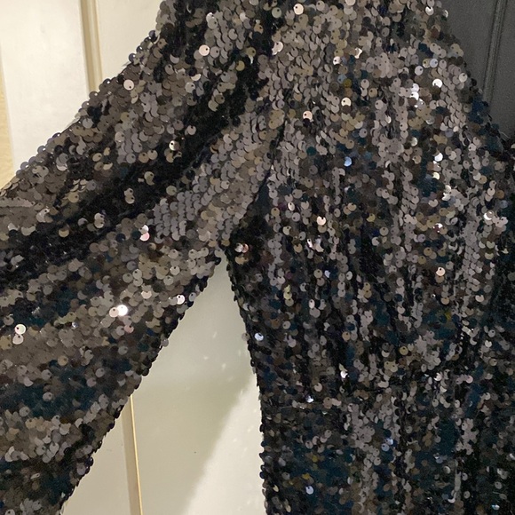 Black Sequin Mini Dress - Picture 12 of 12